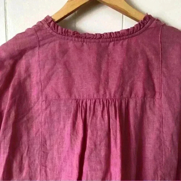 J.Jill 3/4 Sleeve Linen Top Blouse Size S - Picture 8 of 8